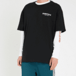 Essentials T Shirt Boxy Black White Logo