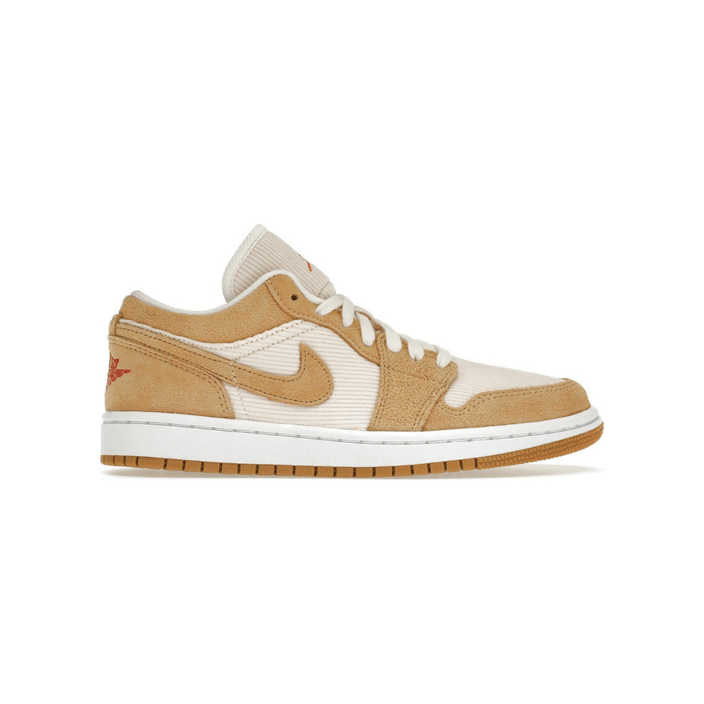 7811370d-7507-49dd-b279-65c8bb5d0d03 Air Jordan 1 Low SE Twine Orange Quartz Corduroy (W)