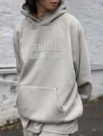 Essentials ss23 Hoodie Grey - Image 2