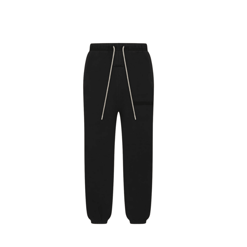 שחור1 Essentials Long Sweatpants Jet Black - Image 1