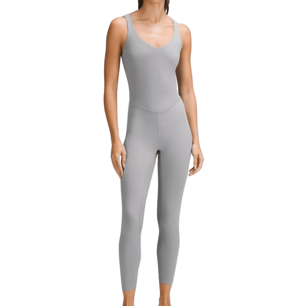 lulu define (12) Lululemon Align Bodysuit 25'' Light Grey - אוברול לולולמון - Image 1