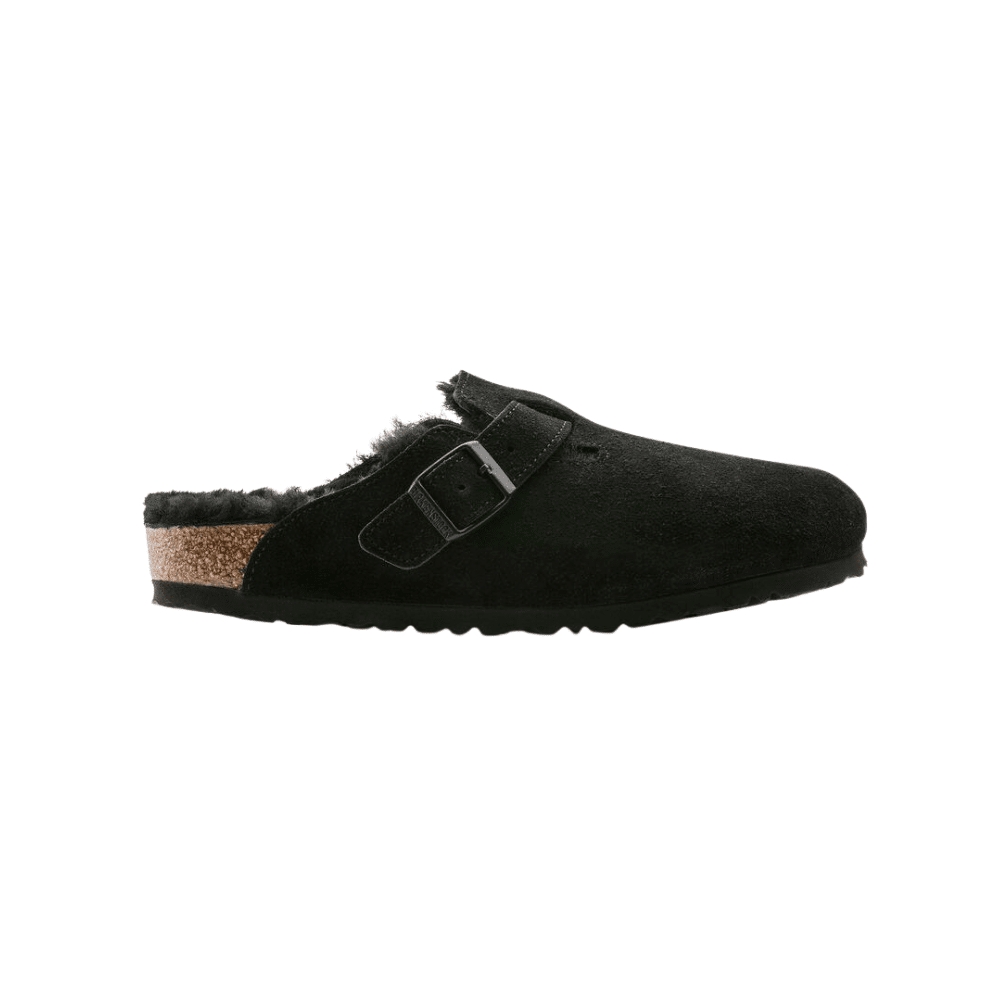 spezial1000 Birkenstock Boston Shearling Fur Black - Image 1