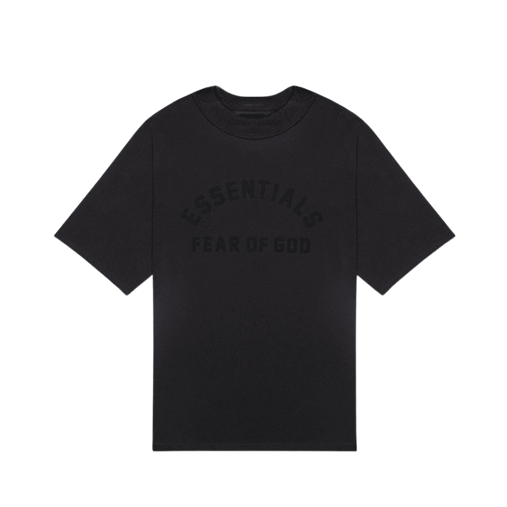 טישרט מעודכן Fear of God Essentials Jet Black T-Shirt – תמונה 1
