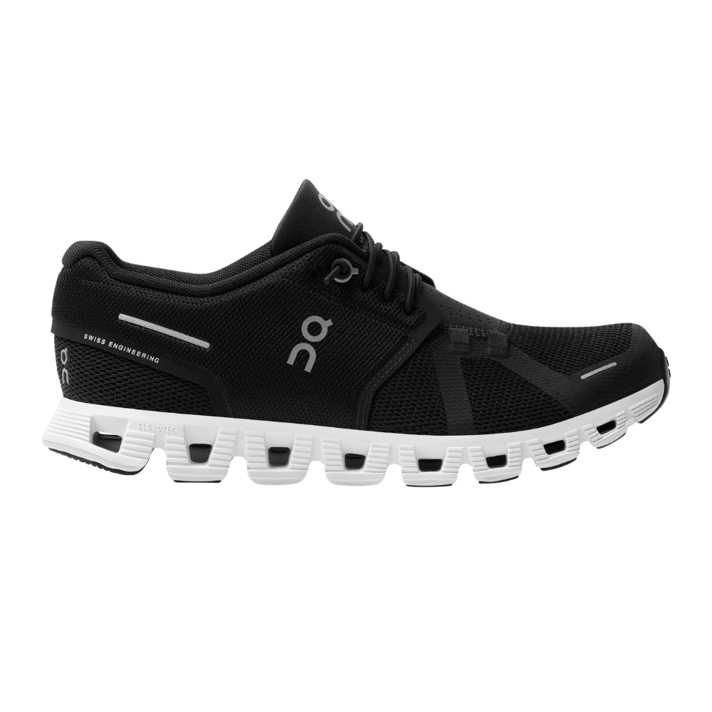 max 1 (12) On Cloud 5 Runing Black and white - נעלי און קלאוד - Image 1