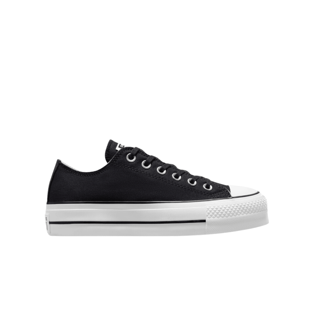 אולסטאר (2) Converse All Stars Low Lift Platform Black - נעלי אולסטאר - Image 1