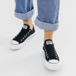 ⁦Converse All Stars Low Lift Platform Black - נעלי אולסטאר⁩ – תמונה ⁦7⁩