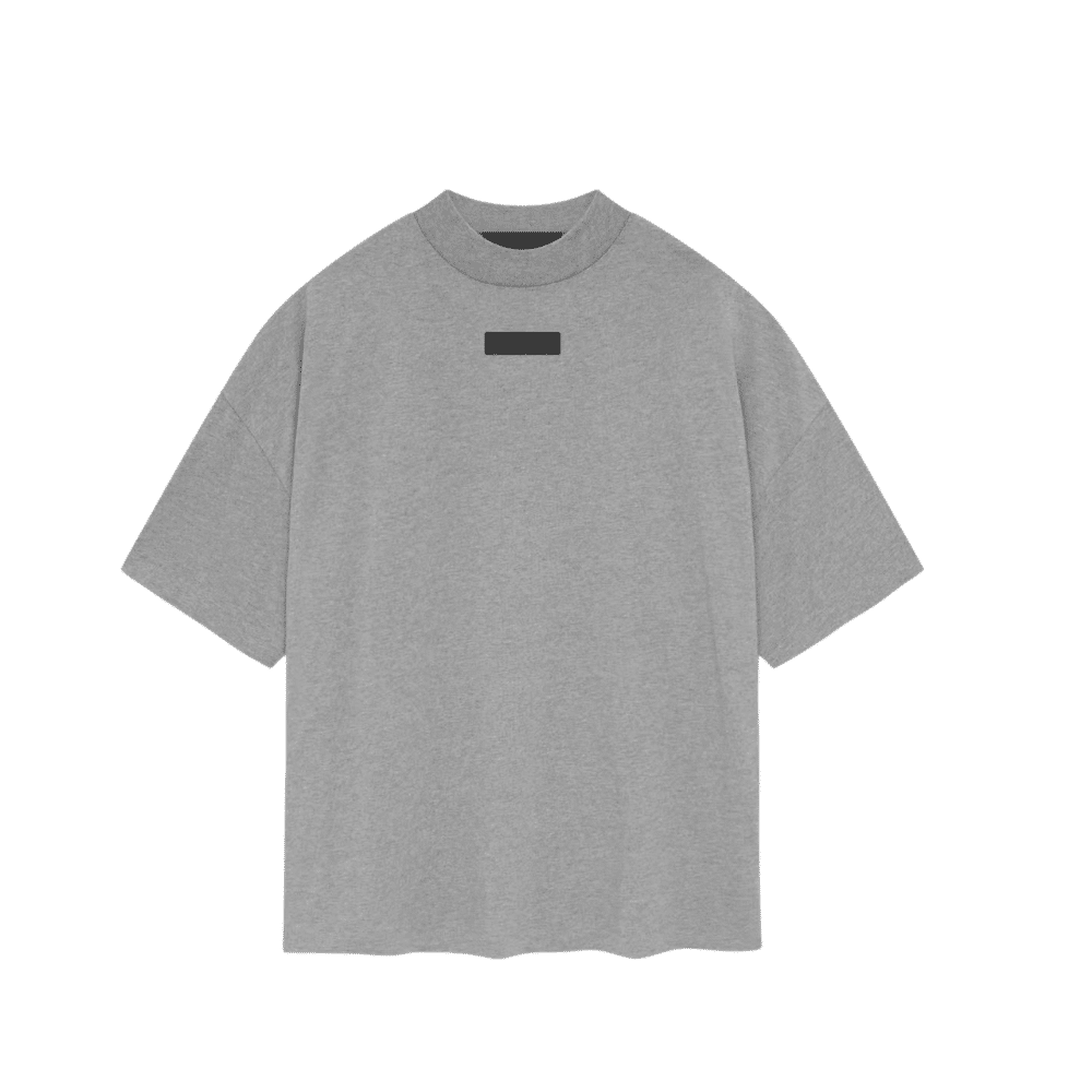 ז "Essentials T Shirt "Dark Heather Oatmeal - Image 1