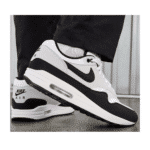 ⁦Nike Air Max 1 White Black - נייק איר מקס 1⁩ – תמונה ⁦2⁩