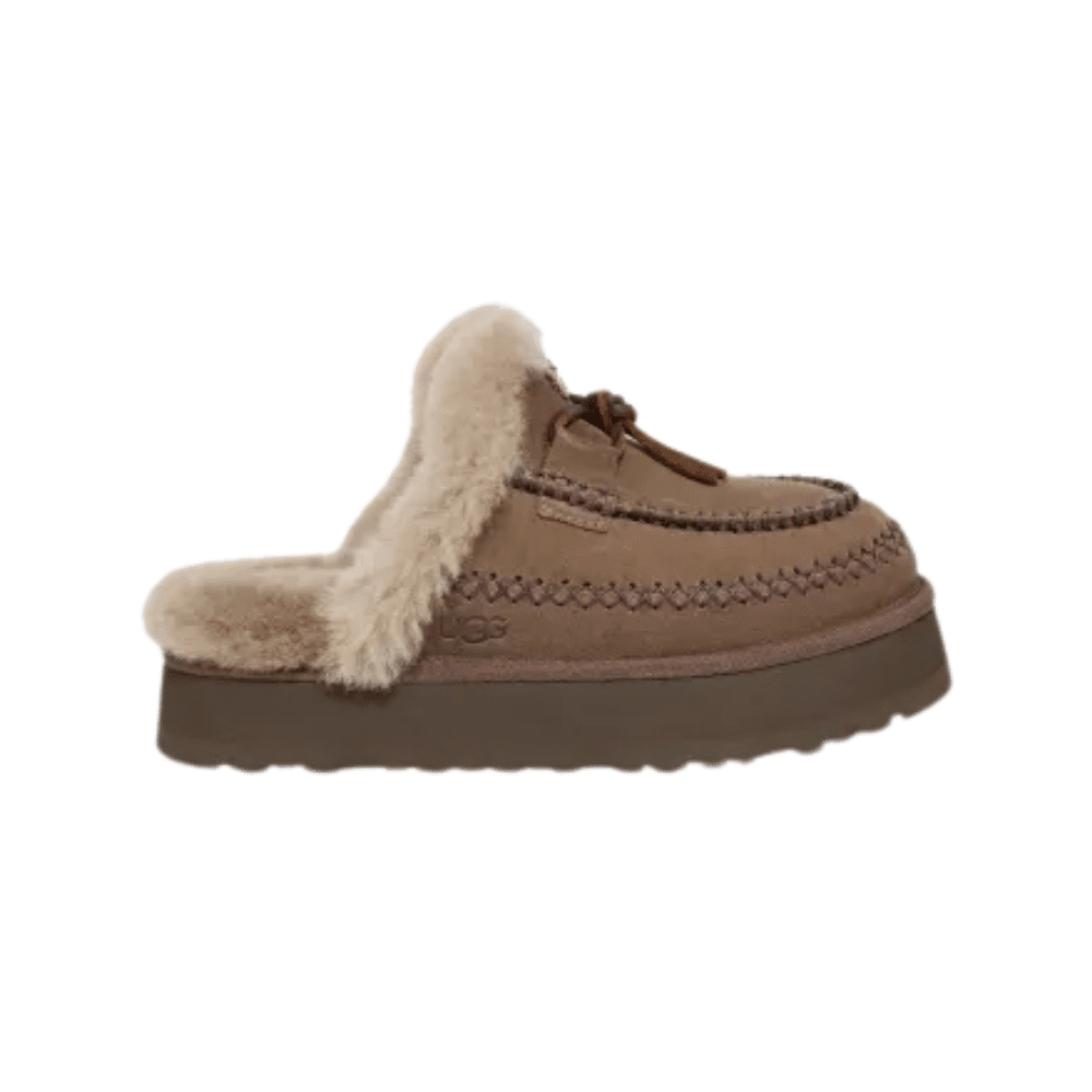 האג (23) UGG Disquette Alpine Slipper Dark Brown - נעלי האג - Image 1